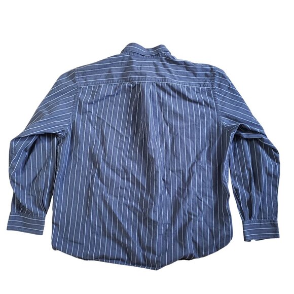 Eddie Bauer Mens Relaxed Fit Blue Striped Button-Up Shirt Size XL Cotton Office - Picture 2 of 6
